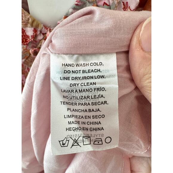 JACQUIE THE LABEL | Boho Patchwork Floral Maxi Dress Puff Sleeve NWT | Large - Picture 9 of 9